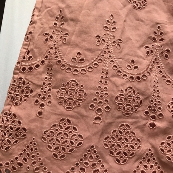 Madewell Pink Eyelet Off The Shoulder Dress Size 10 - Picture 5 of 8